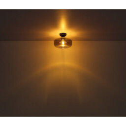 Luminosa Lighting Luminosa Giuseppe Globe Ceiling Light Matt Black Smoke Glass Shade 1X E27 - thumbnail 4