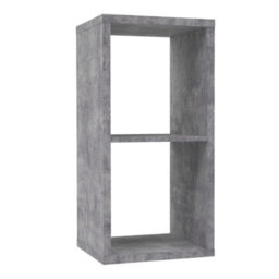 Wyld Haus Shanghai Concrete Grey 2X1 Storage Unit 2 Shelves - thumbnail 2