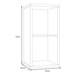 Wyld Haus Shanghai Concrete Grey 2X1 Storage Unit 2 Shelves - thumbnail 5