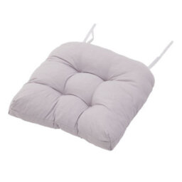 Thehotsale Set Of 2 Grey Outdoor Garden Chair Seat Pad Cushions - thumbnail 3