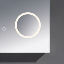 Clifton Bathroom Wall Mirror - Rectangular 800 X 600 mm - Led Light (3 Tone) - Anti Fog Demister - Magnifying Mirror - thumbnail 2
