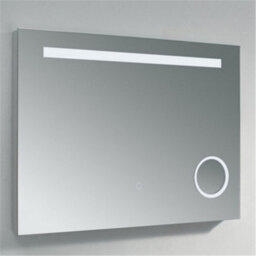 Clifton Bathroom Wall Mirror - Rectangular 800 X 600 mm - Led Light (3 Tone) - Anti Fog Demister - Magnifying Mirror - thumbnail 6