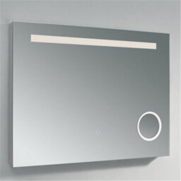 Clifton Bathroom Wall Mirror - Rectangular 800 X 600 mm - Led Light (3 Tone) - Anti Fog Demister - Magnifying Mirror - thumbnail 7