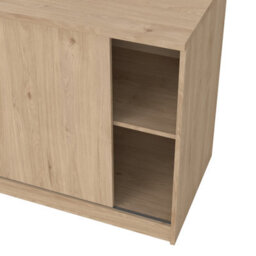 Furniture To Go Naia Storage Unit With 1 Sliding Door And 3 Drawers In Jackson Hickory Oak (W) 118.9 X  (H) 75.6 X (D) 50Cm - thumbnail 8