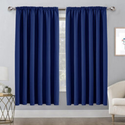 Bedlooms Navy Thermal Insulated Blackout Pencil Pleat Standard Window Curtain (Pair) 66 X 54 Inches With Tie Backs Two - thumbnail 9