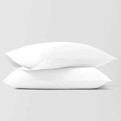 Bedlooms Dyed Pillowcase Pair- Soft Plain Pillow Covers White Envelop Closure - Easy Care Bed Pillowcases 50X75 Cm - image 1