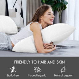 Bedlooms Dyed Pillowcase Pair- Soft Plain Pillow Covers White Envelop Closure - Easy Care Bed Pillowcases 50X75 Cm - thumbnail 4