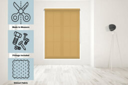 Caecus Blinds Made To Measure Straight Edge Daylight  Roller Blind Ochre 060Cm