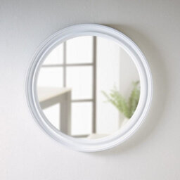 Deenz Traditional Bold Round Mirror Stylish Statement And Brighten Piece Timeless Decoration For Home Grey Framed Border 50Cm Dia - thumbnail 1