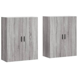 Berkfield Wall Mounted Cabinets 2 Pcs Grey Sonoma 69.5X34X90 Cm - thumbnail 2