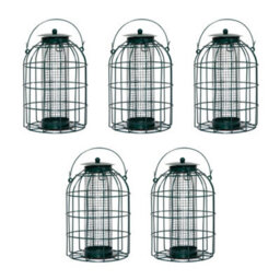 Samuel Alexander Pack Of 5 Wild Bird Hanging Nut Feeder With Squirrel Guard