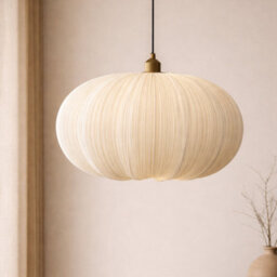 CGC Interiors Cgc Palmira Large Oval Stretch Ruffled Silk Fabric Lampshade - thumbnail 1