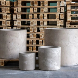 Jōbū Jobu Home - 100Cm Xxl Cylinder Planter For Statement Trees - 621L Aurella - Truffle (Taupe Beige Light Brown)