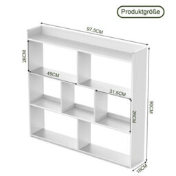 8 Cube Wooden Bookcase Shelving Display Storage Wood Shelf Living Room Unit - thumbnail 2