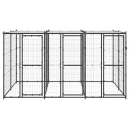 Walplus Outdoor Dog Kennel Steel With Roof 7.26 M² - thumbnail 2