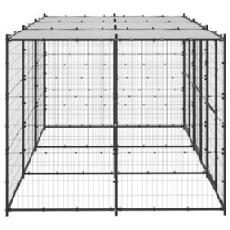 Walplus Outdoor Dog Kennel Steel With Roof 7.26 M² - thumbnail 3