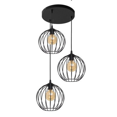 Luminosa Lighting Luminosa Mercure Cluster Pendant Ceiling Light Black 40Cm - image 1