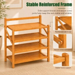 4-50 Multi-Layer Shoe Shelf Large Footwear Storage For Bedroom Hallway Indoor Use - thumbnail 3