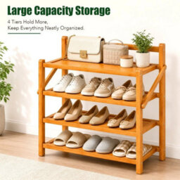 4-50 Multi-Layer Shoe Shelf Large Footwear Storage For Bedroom Hallway Indoor Use - thumbnail 1
