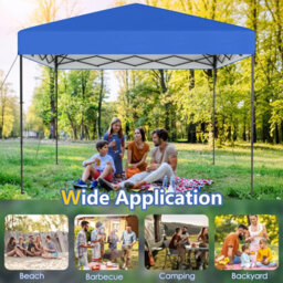 Gainoom 300 X 295 Cm Pop Up Canopy Tent Blue Foldable Outdoor Sunshade Patio Shelter Gazebo - thumbnail 6