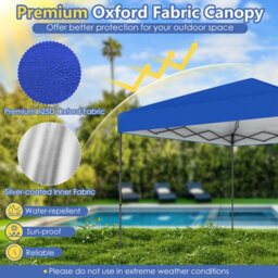 Gainoom 300 X 295 Cm Pop Up Canopy Tent Blue Foldable Outdoor Sunshade Patio Shelter Gazebo - thumbnail 8