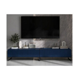 Heze Furniture Elpis Glamour Tv Sideboard 220 Cm Tv Unit - Navy Matt / Black Frame - thumbnail 5