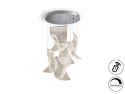 Luminosa Lighting Luminosa Velos Cluster Pendant Ceiling 5 Light Chrome Led 3000K Dimmable Remote Control - Uk Stock - thumbnail 5