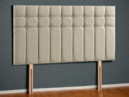 Amalfi Strutted Upholstered Headboard 2Ft6 Small Single - Plush Cream - thumbnail 1