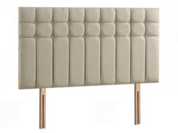 Amalfi Strutted Upholstered Headboard 2Ft6 Small Single - Plush Cream - thumbnail 3