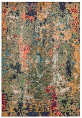 Furniturebox Uk Prisma Abstract Multicolour Rug 120X170 - image 1