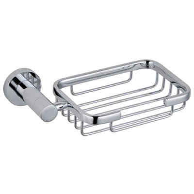 Arley Rigel Soap Dish Holder Wall-Mounted Bathroom Chrome Finish