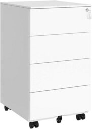 Songmics Filing Cabinet, 4 Lockable Drawers, Pre-Assembled, Office And Home Use, Organize Documents And Stationery, Cloud White - thumbnail 5