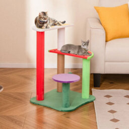 69 Cm Cute Cat Tree Multi-Level Aesthetic Fruit Cat Tower Colorful - thumbnail 3