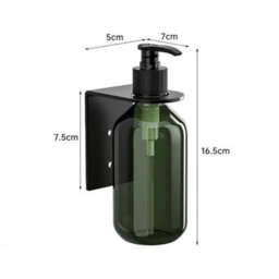 Stainless Steel Wall Mounted Soap Dispenser For Liquid Soap Shampoo Shower Gel Black Holder With Bottle - thumbnail 1