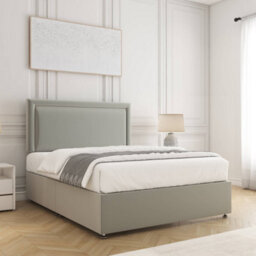 Bsspoke Ella Divan Bed Set Silver Plush Velvet With 24Inch Panel Headboard No Drawers No Mattress In 3Ft 4Ft 4Ft6 5Ft 6Ft - thumbnail 3