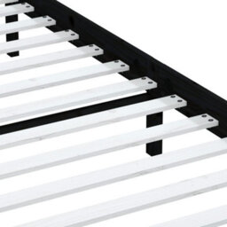 Berkfield Bed Frame Black Solid Wood Pine 200X200 Cm - thumbnail 6