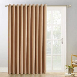 Ameha Beige 230Gsm Plain Thermal Blackout Eyelet Curtain For Bedroom Single Panel Energy Saving 66'' X 84'' Uk Home Decor - thumbnail 1