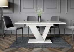 Marble Dubai Extendable Dining Tabledining Table Extendable Top 120-160Cm 6-8 Seater - thumbnail 2