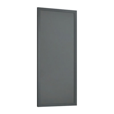 Spacepro Shaker 1 Panel Matt Graphite Sliding Wardrobe Door (H)2220mm (W)610mm - image 1