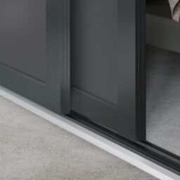 Spacepro Shaker 1 Panel Matt Graphite Sliding Wardrobe Door (H)2220mm (W)610mm - thumbnail 2