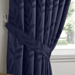 Luxury Living Tivoli Pencil Pleat Taped Top Curtains Navy - thumbnail 3