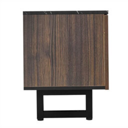 Abrihome Modern Tv Stand In Marble & Dark Wood, 2 Doors, 2 Drawers & Integrated Led - thumbnail 7