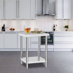 60Cm Stainless Steel Kitchen Food Prep Table Commercial Work Table Bench - thumbnail 1