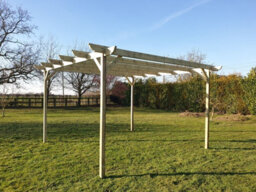 Arbor Garden Solutions Corbel Wooden Garden Pergola Kit, 3M X 3M (Natural Finish) - thumbnail 5