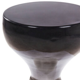 Beliani Two-Tone Side Table Black And White Iron 30 X 30 X 45 Cm Accent End Table - thumbnail 3