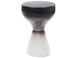 Beliani Two-Tone Side Table Black And White Iron 30 X 30 X 45 Cm Accent End Table - thumbnail 1