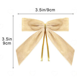 Amorly 24Pcs Rustic Velvet Ribbon Twist Tie Bows, Craft Ornaments For Christmas Tree, Xmas Wreaths, Garlands And Holiday Gift Decoration - thumbnail 6