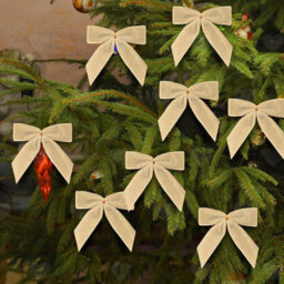 Amorly 24Pcs Rustic Velvet Ribbon Twist Tie Bows, Craft Ornaments For Christmas Tree, Xmas Wreaths, Garlands And Holiday Gift Decoration - thumbnail 5