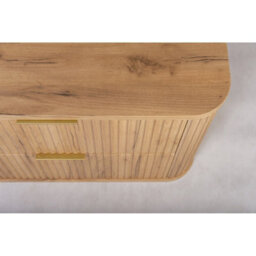 Heze Furniture Elegance Glamour Style 2 Bathroom Cabinets Set 60Cm Vanity Unit & Tall Cabinet In Gold Craft Oak - thumbnail 6