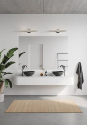 Nordlux Tinia 60 Bathroom Shower Room Wall Light In Black 60Cm Width - thumbnail 1